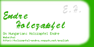 endre holczapfel business card